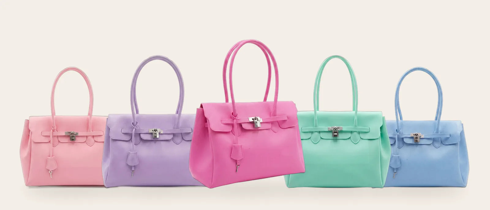 GELÉE Jelly Bags in Rosé, Lavendel, Pink, Mint und Babyblau